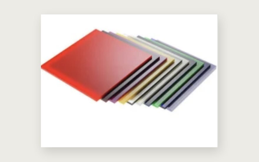 Cast acrylic sheets in a range of colours