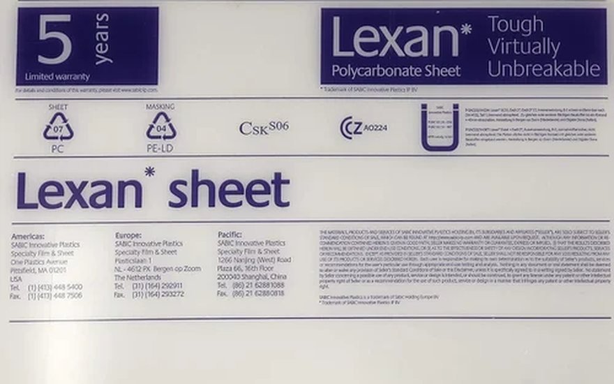 SABIC Lexan polycarbonate sheet